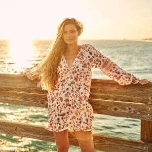Rip Curl Desert Dawn Tunic Dress Bohemian Paisley Floral Coverup